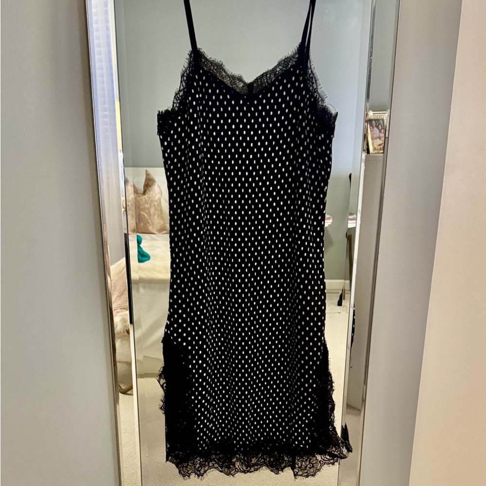 Free People Black and White Polka Dot Dress